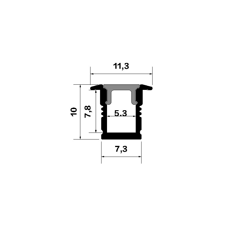 超細(xì)線條燈鋁材鋁槽0709帶邊