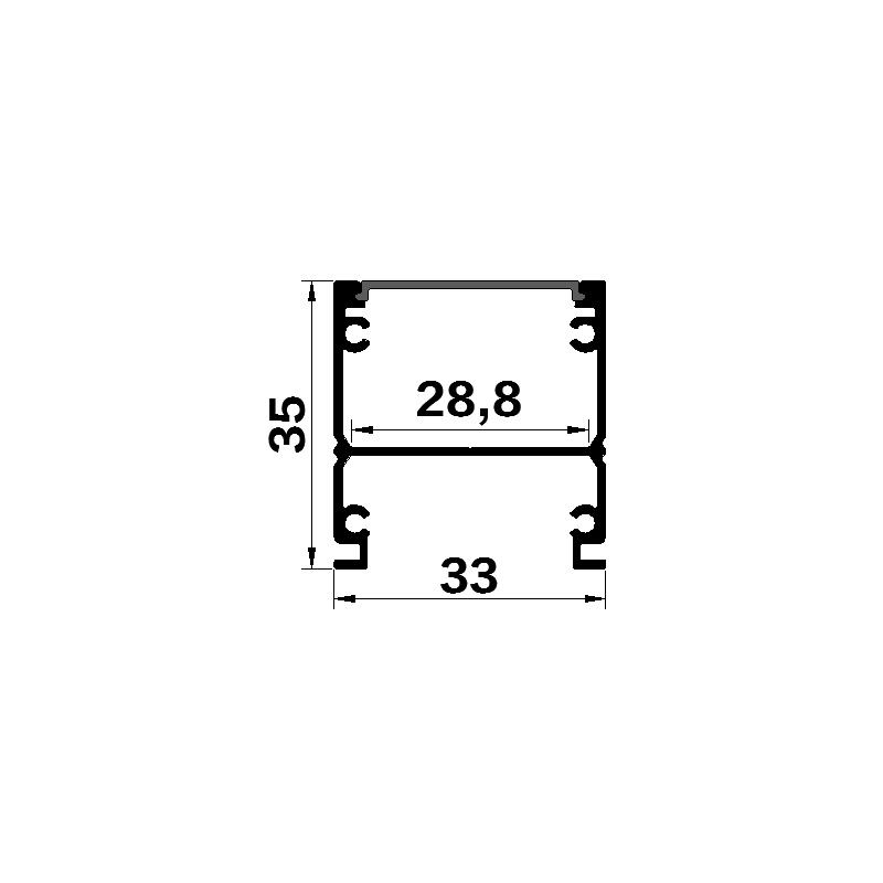 線(xiàn)條燈硬光條外殼鋁槽3335