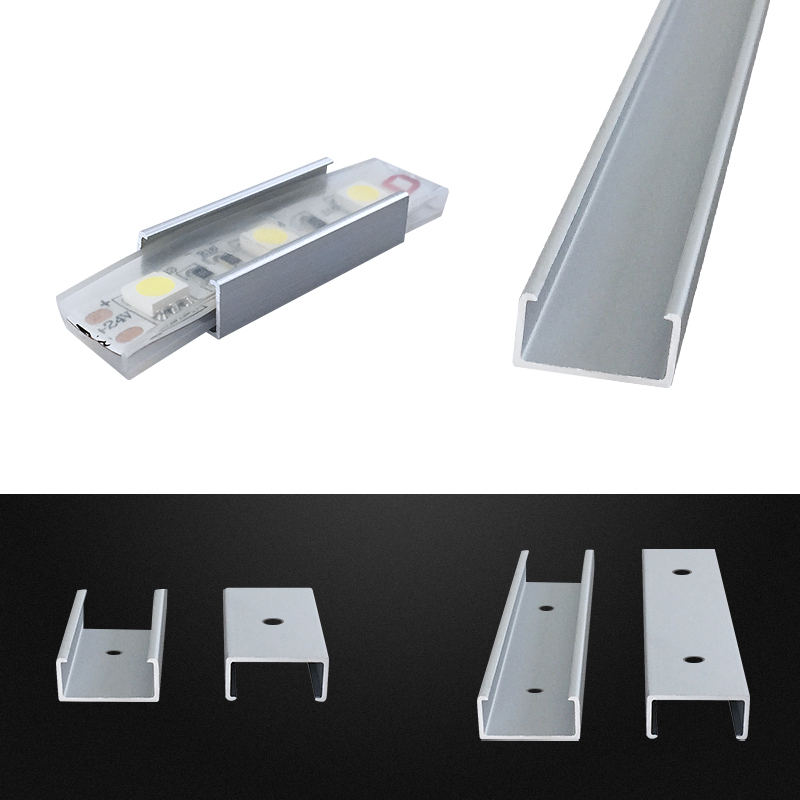LED柔性霓虹燈帶固定卡扣卡子卡座10寬套管燈帶卡槽鋁槽